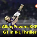 Finn Allen celebrating after his explosive innings for Kolkata Knight Riders against Gujarat Titans