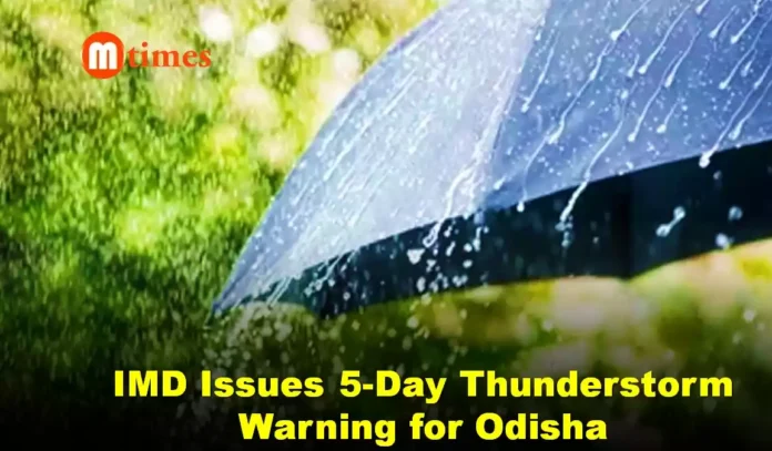 IMD Issues 5-Day Thunderstorm Warning for Odisha