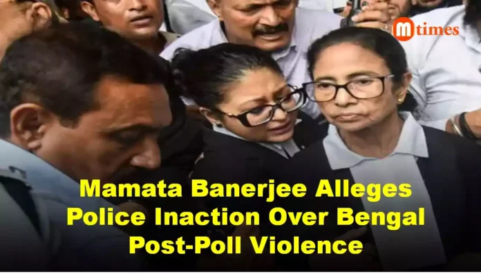 Mamata Banerjee appearing at Calcutta High Court during hearing on post-poll violence allegations