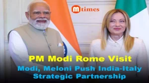 Narendra Modi and Giorgia Meloni during joint press conference in Rome