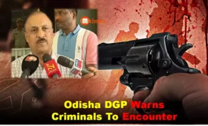 Odisha DGP Y B Khurania addressing media during statewide anti-crime operation