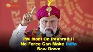 Prime Minister Narendra Modi speaking about the legacy of Pokhran II nuclear tests