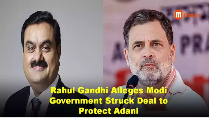 Rahul Gandhi accuses PM Modi of signing US trade deal to secure Adani