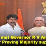TVK chief Vijay meeting Tamil Nadu Governor after securing majority support to form the government