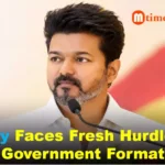 TVK founder Vijay during political consultations amid Tamil Nadu government formation uncertainty