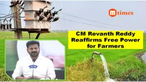Telangana CM Revanth Reddy addressing farmers and speaking on free electricity scheme