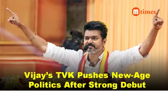 Vijay TVK leaders celebrate leadership win and outline new political visio