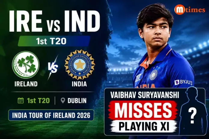 1st T20I against Ireland 2026. Vaibhav Suryavanshi misses out on the playing XI