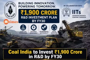 Coal India officials announcing ₹1,900 crore R&D investment plan for FY30 alongside IIT research collaborations