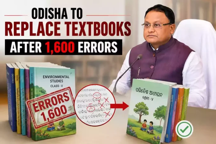 Odisha Chief Minister Mohan Charan Majhi addressing the textbook error controversy and announcing an investigation