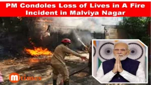 Prime Minister Narendra Modi expressing condolences after the Malviya Nagar fire tragedy in Delhi.
