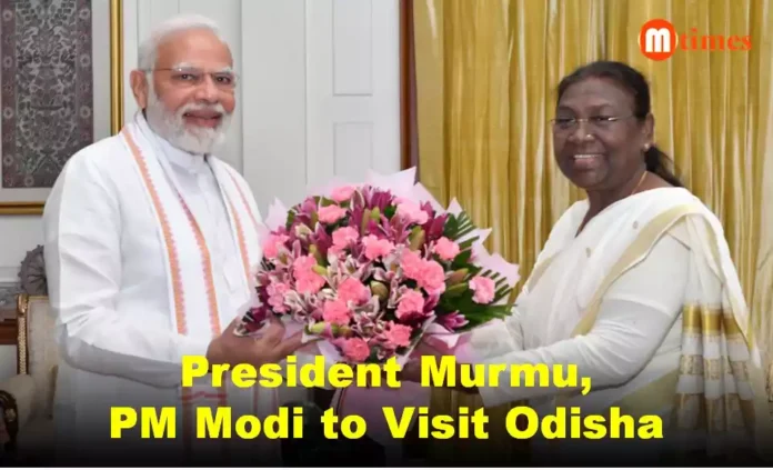 President Droupadi Murmu and Prime Minister Narendra Modi during an official event