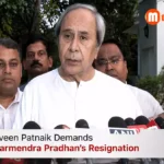 BJD president Naveen Patnaik speaking to the media in New Delhi after meeting party MPs over the NEET protest violence.
