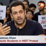 Bollywood actor Salman Khan speaking in support of students protesting over the NEET paper leak issue.