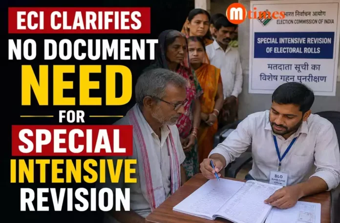 Booth Level Officer verifying voter details during the Election Commission's Special Intensive Revision of electoral rolls.