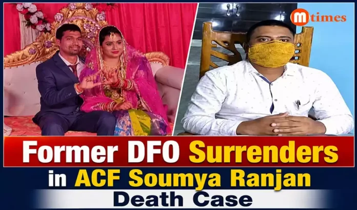 Former Paralakhemundi DFO Sangram Behera arriving at the SDJM court in connection with the ACF Soumya Ranjan death case.
