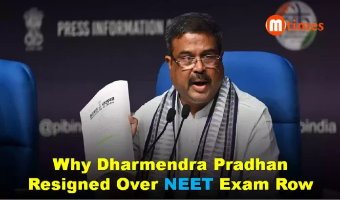 Former Union Education Minister Dharmendra Pradhan addressing a press conference regarding competitive exam reforms. Former Union Education Minister Dharmendra Pradhan addressing a press conference regarding competitive exam reforms.
