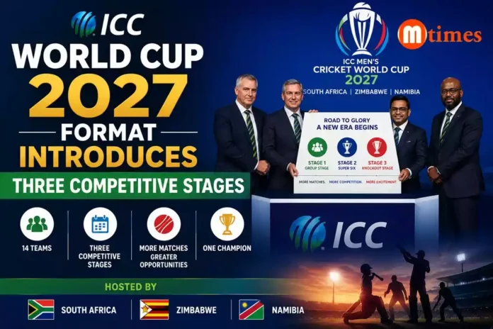 ICC unveiling the new format for the 2027 Men's Cricket World Cup hosted by South Africa, Zimbabwe and Namibia.