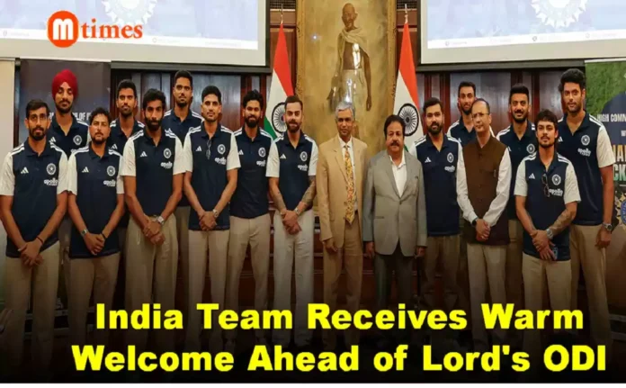 India Team Receives Warm Welcome Ahead of Lords ODI India Team Receives Warm Welcome Ahead of Lords ODI