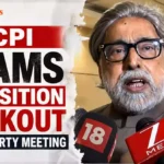NCPI leaders Sudip Bandyopadhyay and Kakoli Ghosh Dastidar speaking to the media after the Centre's all-party meeting in New Delhi.