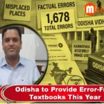 Odisha School and Mass Education Department officials reviewing textbook corrections before printing revised editions