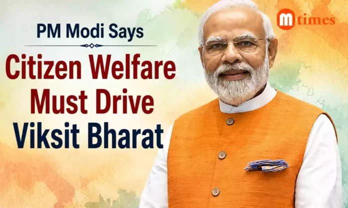Prime Minister Narendra Modi chairs a high-level meeting with secretaries at Lok Kalyan Marg to review progress on the Viksit Bharat mission.