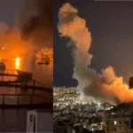 Smoke rising near Iran's Chabahar port following reported US airstrikes amid escalating regional tensions.