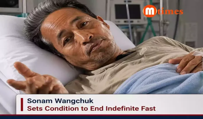 Sonam Wangchuk says he will end his hunger strike only after the Centre guarantees no legal action against students and protest participants.