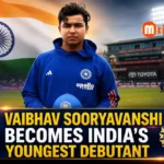 Vaibhav Sooryavanshi receiving his India cap before making his international debut against England
