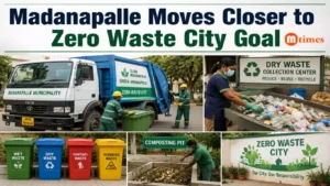 Waste management and recycling activities at Madanapalle Municipality under the Zero Waste City initiative.