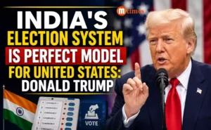 Donald Trump discussing India's election system and proposed US voting reforms