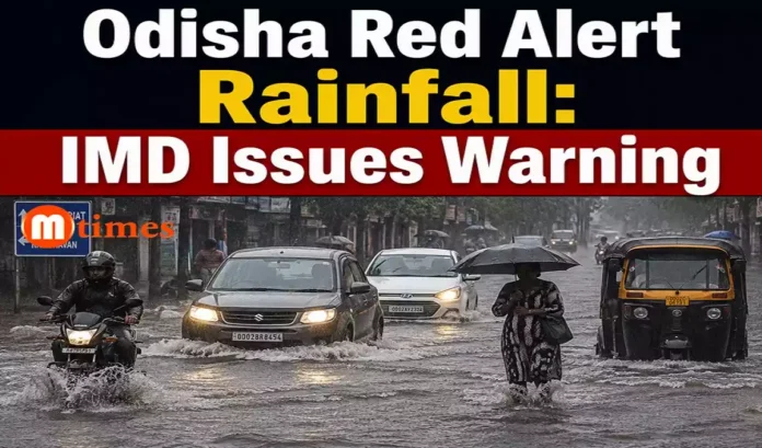 Heavy monsoon rainfall in Odisha following an IMD red warning