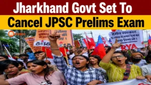 Jharkhand students protesting over alleged JPSC examination irregularities.