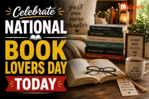 National Book Lovers Day 2026 celebration with books, reading glasses and a cozy reading space