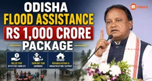 Odisha CM Mohan Charan Majhi announcing Rs 1,000 crore flood assistance package