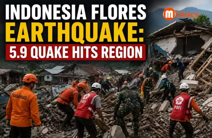 Rescue operations following powerful earthquakes in Indonesia's Flores region
