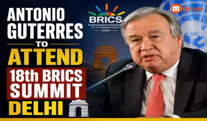 Antonio Guterres at BRICS Summit 2026 in New Delhi