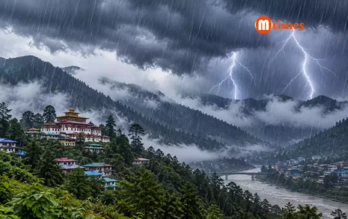 Arunachal Pradesh weather forecast showing rain and thunderstorms