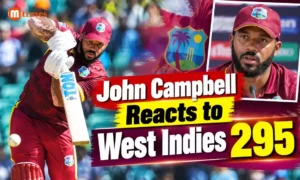 John Campbell batting for West Indies against India
