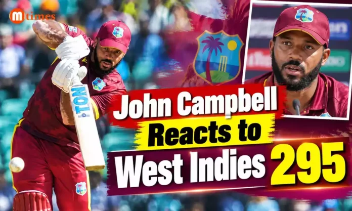 John Campbell batting for West Indies against India John Campbell batting for West Indies against India