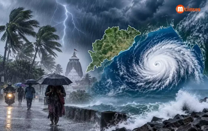 Odisha heavy rainfall alert and Bay of Bengal weather system