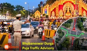 Bhubaneswar Durga Puja traffic restrictions and route diversions from October 16 to 21, 2026