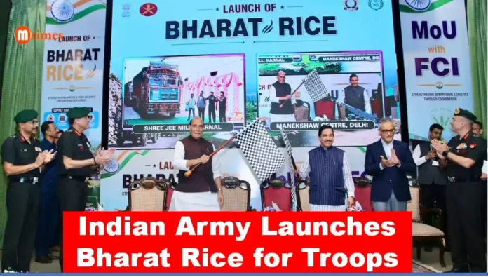 Indian Army Launches Bharat Rice for Troops Indian Army launches Bharat Rice and signs an MoU with FCI to strengthen military logistics