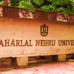 Jawaharlal Nehru University students protest during an indefinite hunger strike over student union demands in New Delhi.