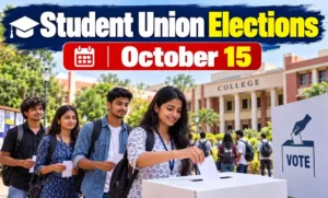 Odisha student union elections scheduled for October 15, 2026