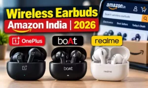 OnePlus boAt and realme wireless earbuds competing on Amazon India in 2026