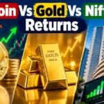 Comparison of Bitcoin, gold and Nifty 50 investment returns