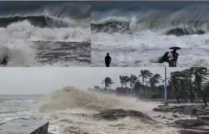 Strong winds and heavy rainfall from Cyclone Arnab