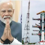 GSLV-F18 rocket carrying India's NVS-03 navigation satellite during launch