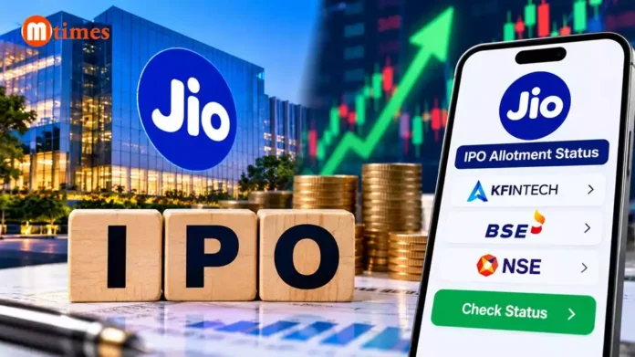 jio-platforms-ipo-allotment-status-2026 Jio Platforms IPO allotment status update showing online status-check options for investors.